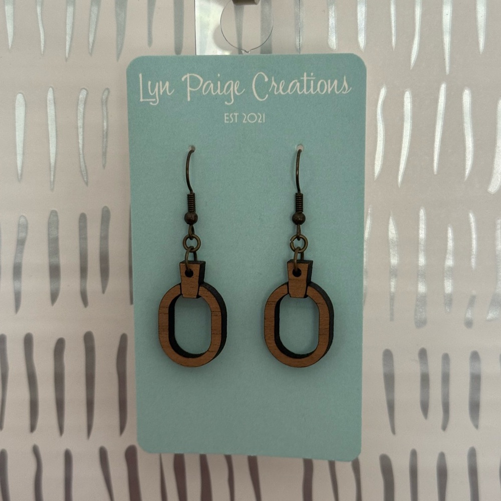 Wooden Brown Earrings